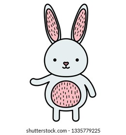 cute rabbit character icon