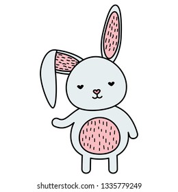 cute rabbit character icon