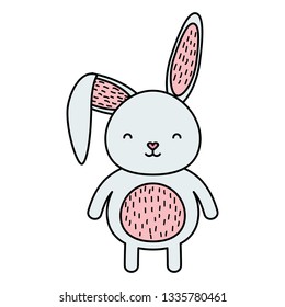 cute rabbit character icon
