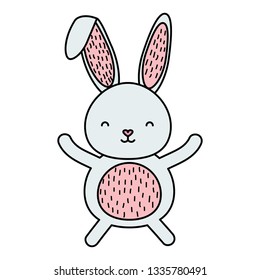 cute rabbit character icon