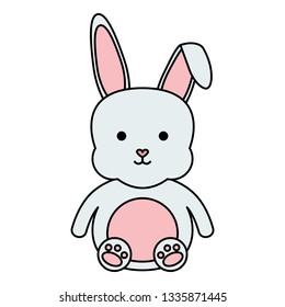cute rabbit character icon
