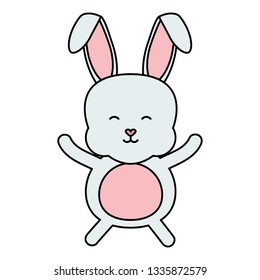 cute rabbit character icon