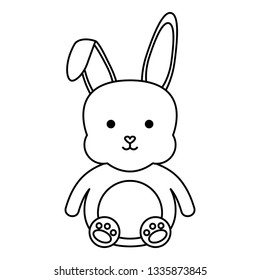cute rabbit character icon