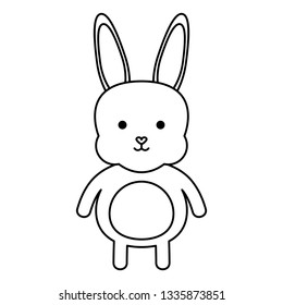 cute rabbit character icon