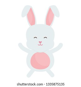 cute rabbit character icon