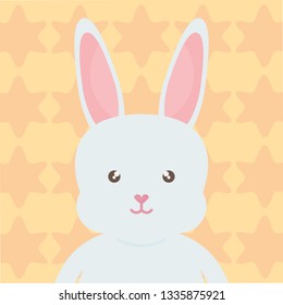 cute rabbit character icon