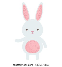 cute rabbit character icon