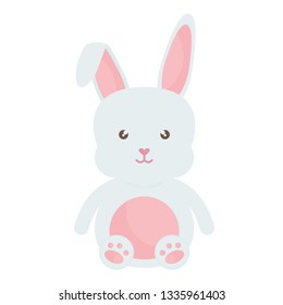 cute rabbit character icon