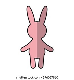 cute rabbit character icon