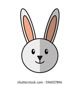 cute rabbit character icon