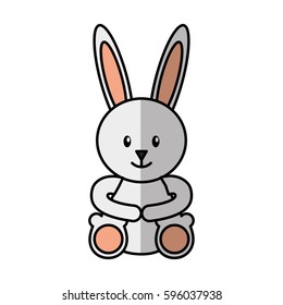 cute rabbit character icon