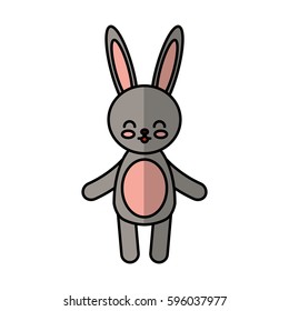 cute rabbit character icon