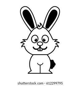 cute rabbit character icon