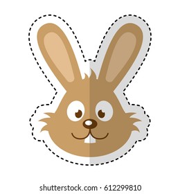 cute rabbit character icon