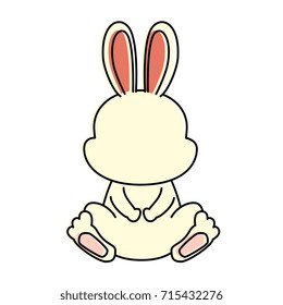 cute rabbit character icon