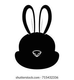 cute rabbit character icon