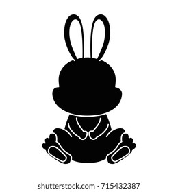 cute rabbit character icon