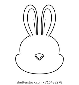 cute rabbit character icon