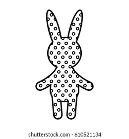 cute rabbit character icon vector illustration design