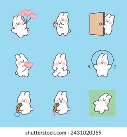 It is a cute rabbit character illustration design.