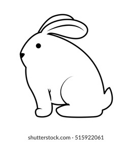 cute rabbit character isolated