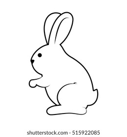 cute rabbit character isolated