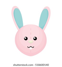 cute rabbit character isolated