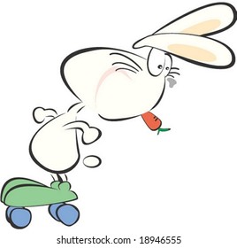 Cute Rabbit Character isolated on white background