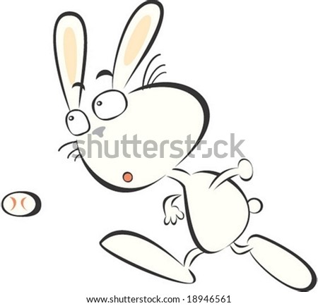 Cute Rabbit Character isolated on white background