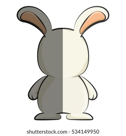 cute rabbit character kawaii style