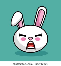 cute rabbit character kawaii style
