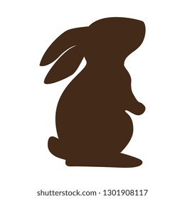 cute rabbit character silhouette