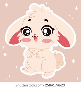 Cute rabbit. Rabbit. Child. Vector illustration. chibi style. Chinese traditional 12 zodiac animals.