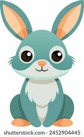 Cute rabbit clipart isolated vector