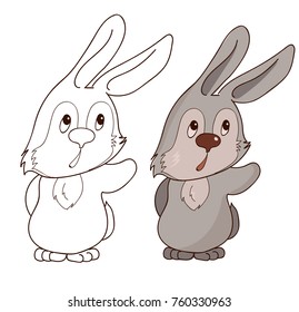 cute rabbit coloring page
