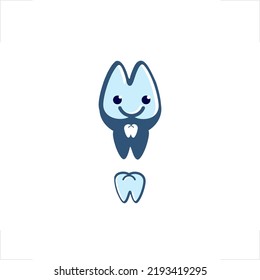 cute rabbit combined from tooth character