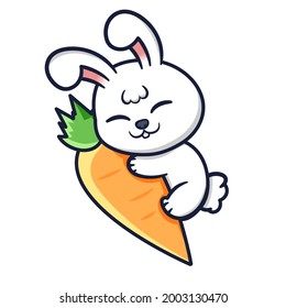 cute rabbit design with carrot