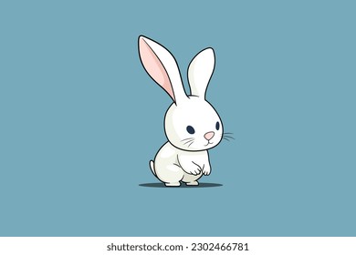 Cute rabbit for dicut sticker and logo