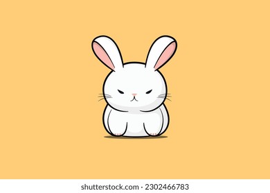 Cute rabbit for dicut sticker and logo