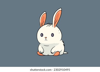 Cute rabbit for dicut sticker and logo