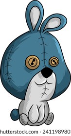 Ilustración vectorial de muñecas de conejo cutáneo