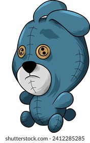 Ilustración vectorial de muñecas de conejo cutáneo