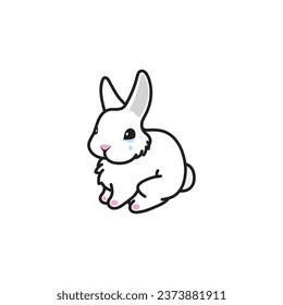 Cute rabbit doodle vector illustration character design