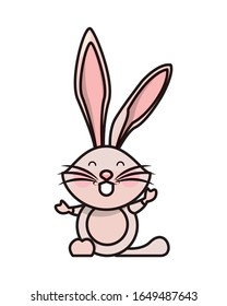 diseño de ilustraciones vectoriales de personajes lindos de animales de Pascua