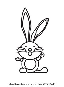 diseño de ilustraciones vectoriales de personajes lindos de animales de Pascua