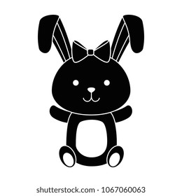 cute rabbit easter celebration
