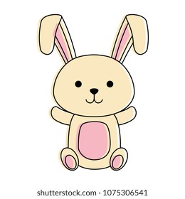 cute rabbit easter celebration