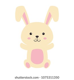 cute rabbit easter celebration