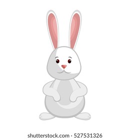cute rabbit easter character