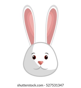 cute rabbit easter character